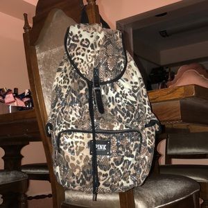 Victoria’s Secret leopard print sequin backpack